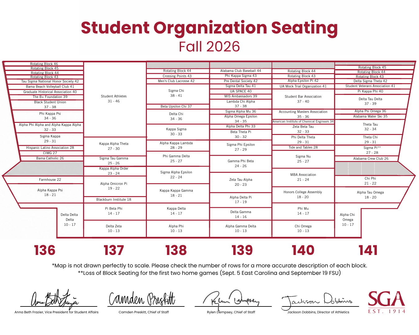 SOS Block Seating Map